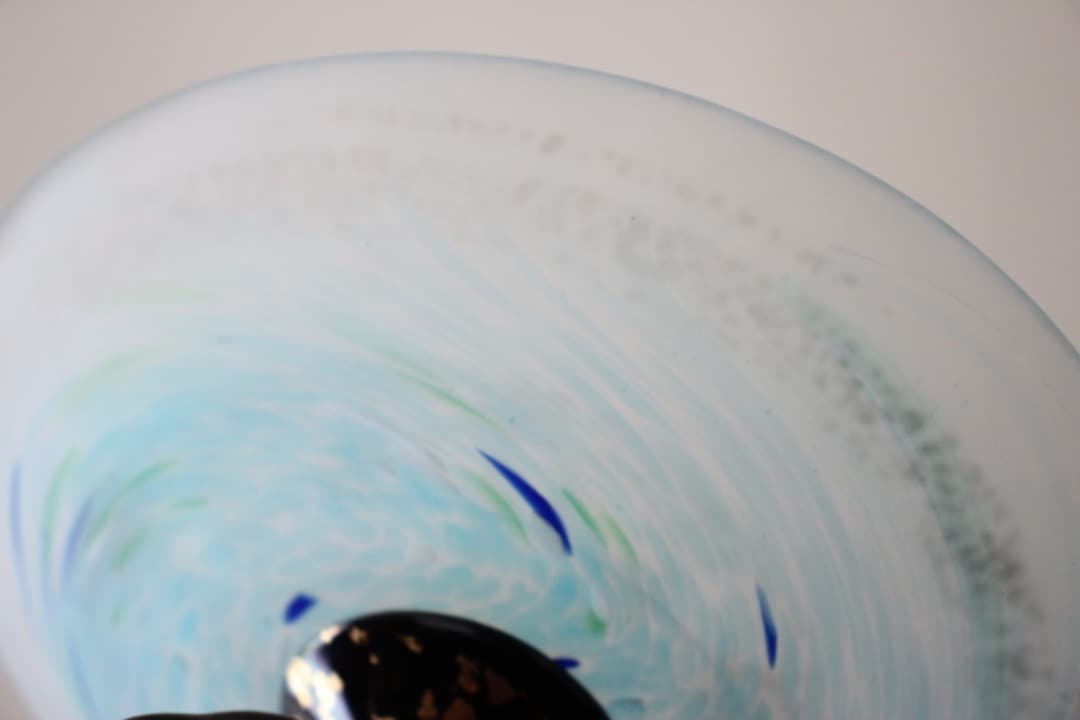 藤田喬平　金彩　手吹きガラス　彩鉢　ガラス皿　２客