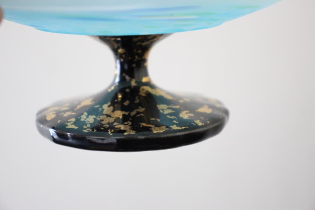 藤田喬平　金彩　手吹きガラス　彩鉢　ガラス皿　２客