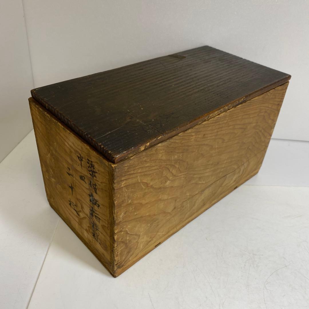 染付　花文皿　直径10.6㎝　12枚　木箱付　タカサ　東さ7-0928③