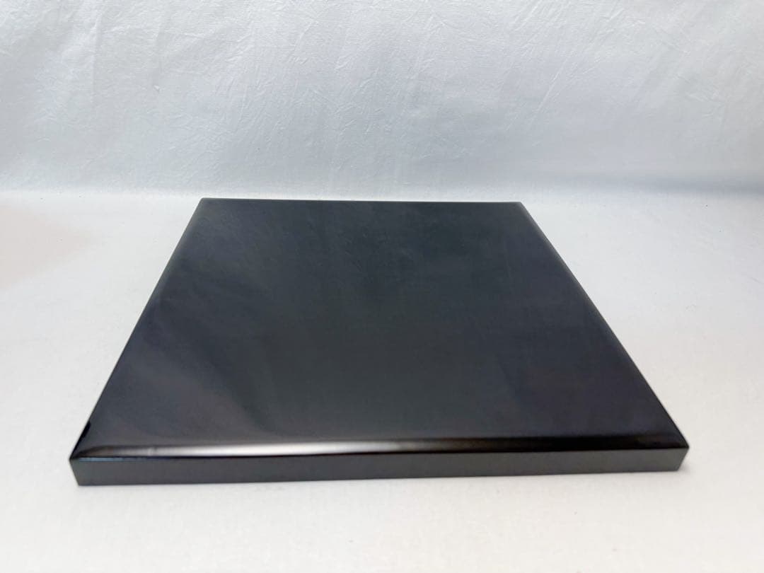 美品 懐石道具 輪島塗り 木製黒真塗 会席膳 四方膳 5客揃 銘々盆