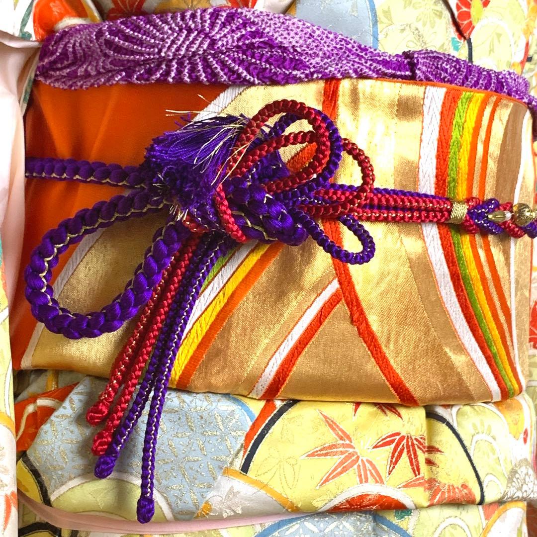 m*m様 【美品】振袖　正絹100% 5点　フルセット　身丈160cm 吉祥紋様