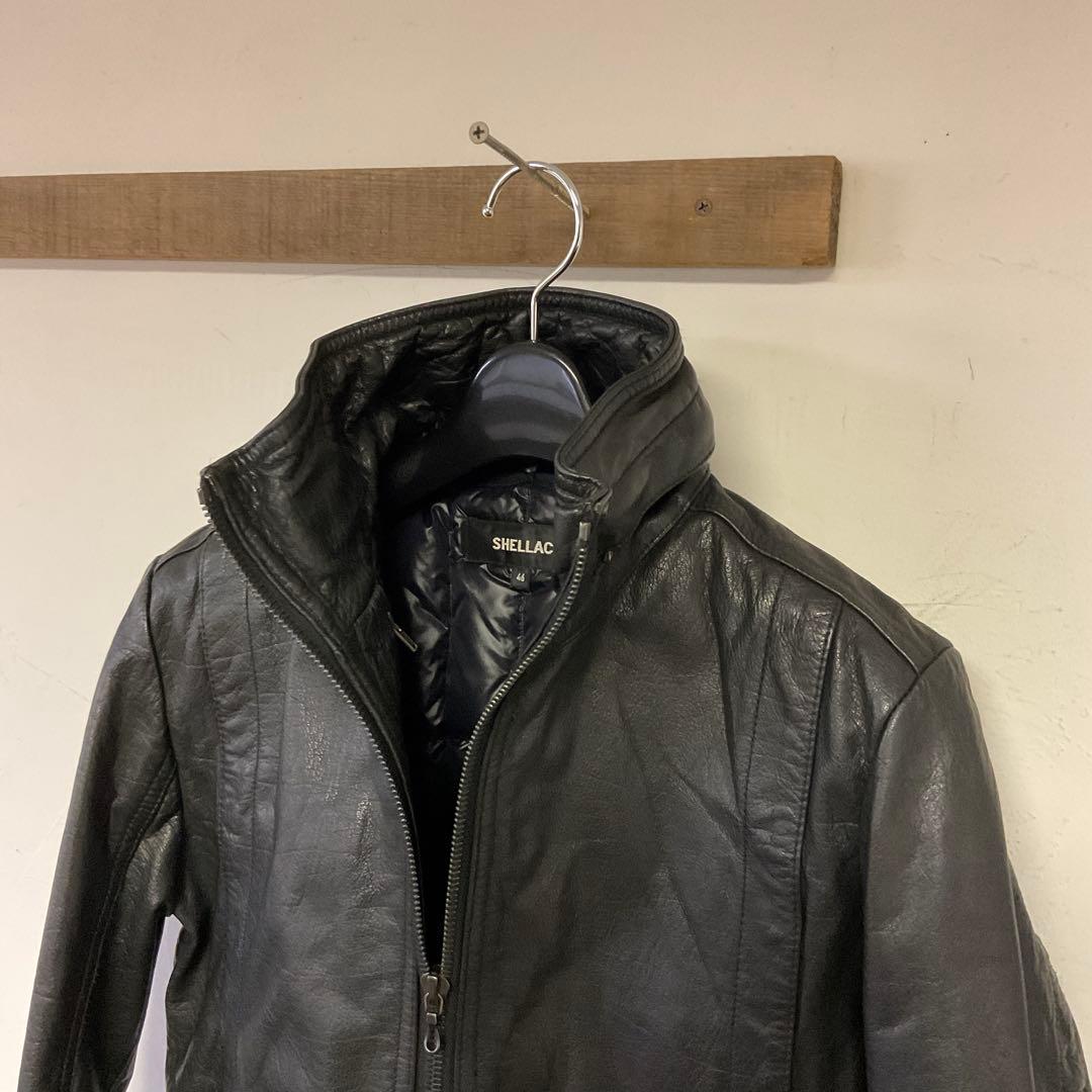 【希少美品】SHELLAC キッドバッファロー レザージャケット ダウンライナー