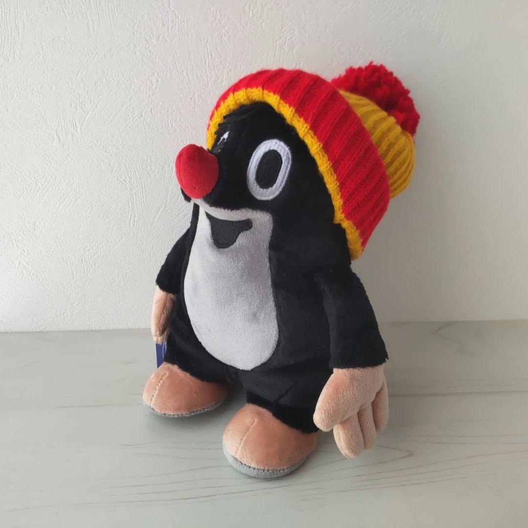 新品　チェコ　もぐらのクルテク　ぬいぐるみ 25cmサイズ 帽子 レッド