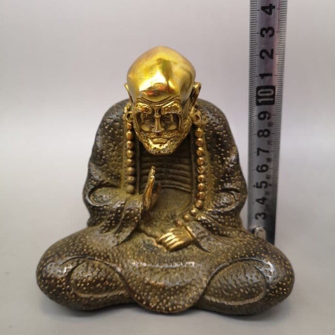 仏教美術 仏像 達磨祖師仏像 招財 開運 風水 銅製品 工芸品 置物