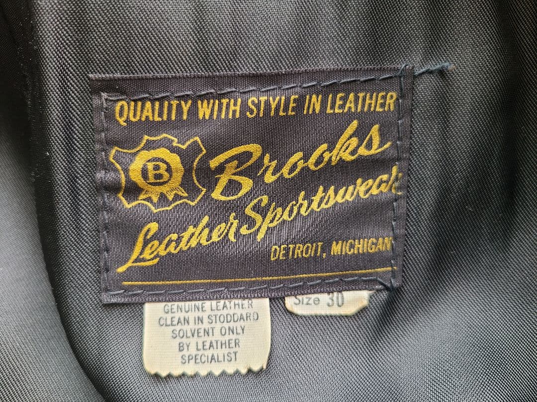 60s ヴィンテージ 希少サイズ Brooks ブルックス シングル ライダース