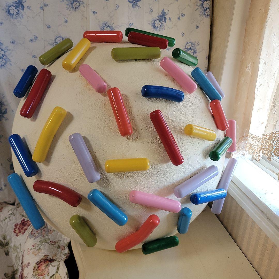 巨大スイーツオブジェ　カップケーキ型置物　最長径69cm　イベント展示使用品