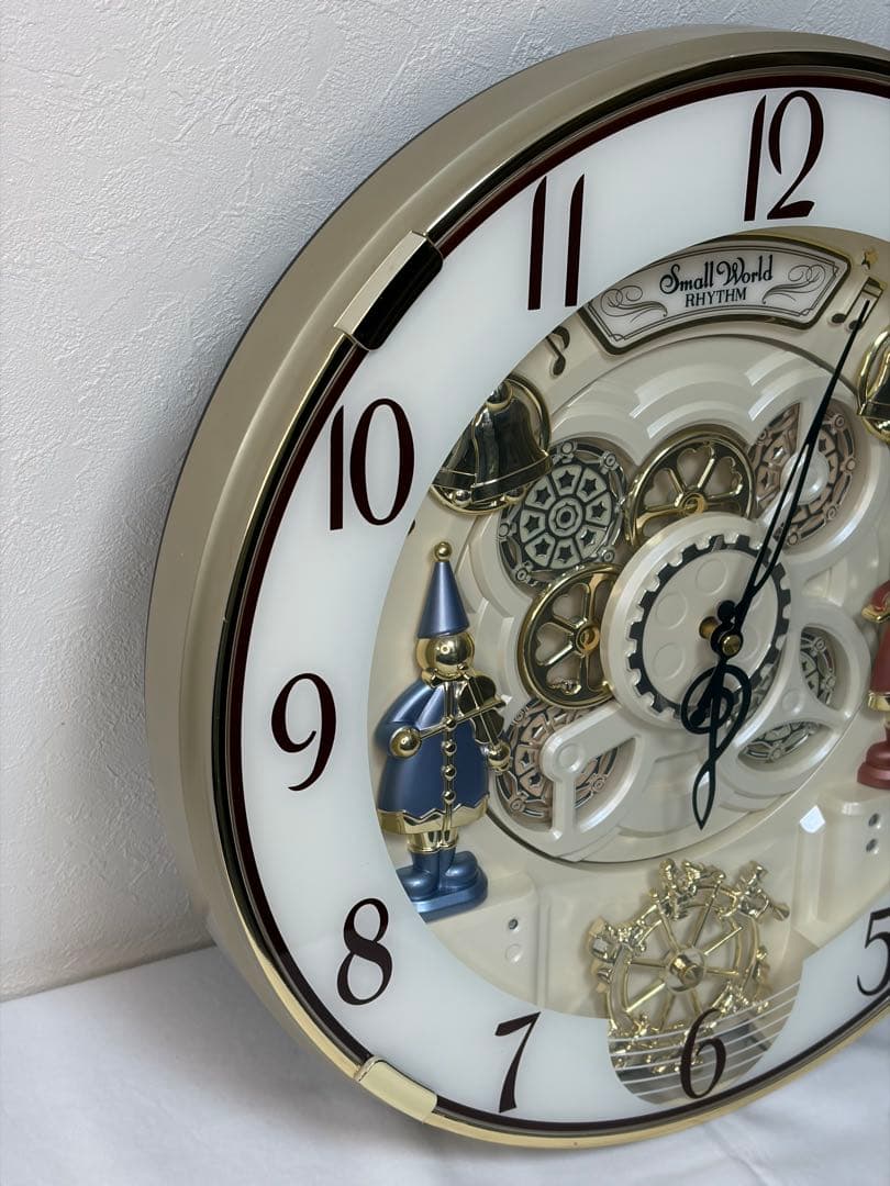 美品 リズム時計 4MN490RH 電波時計 からくり時計