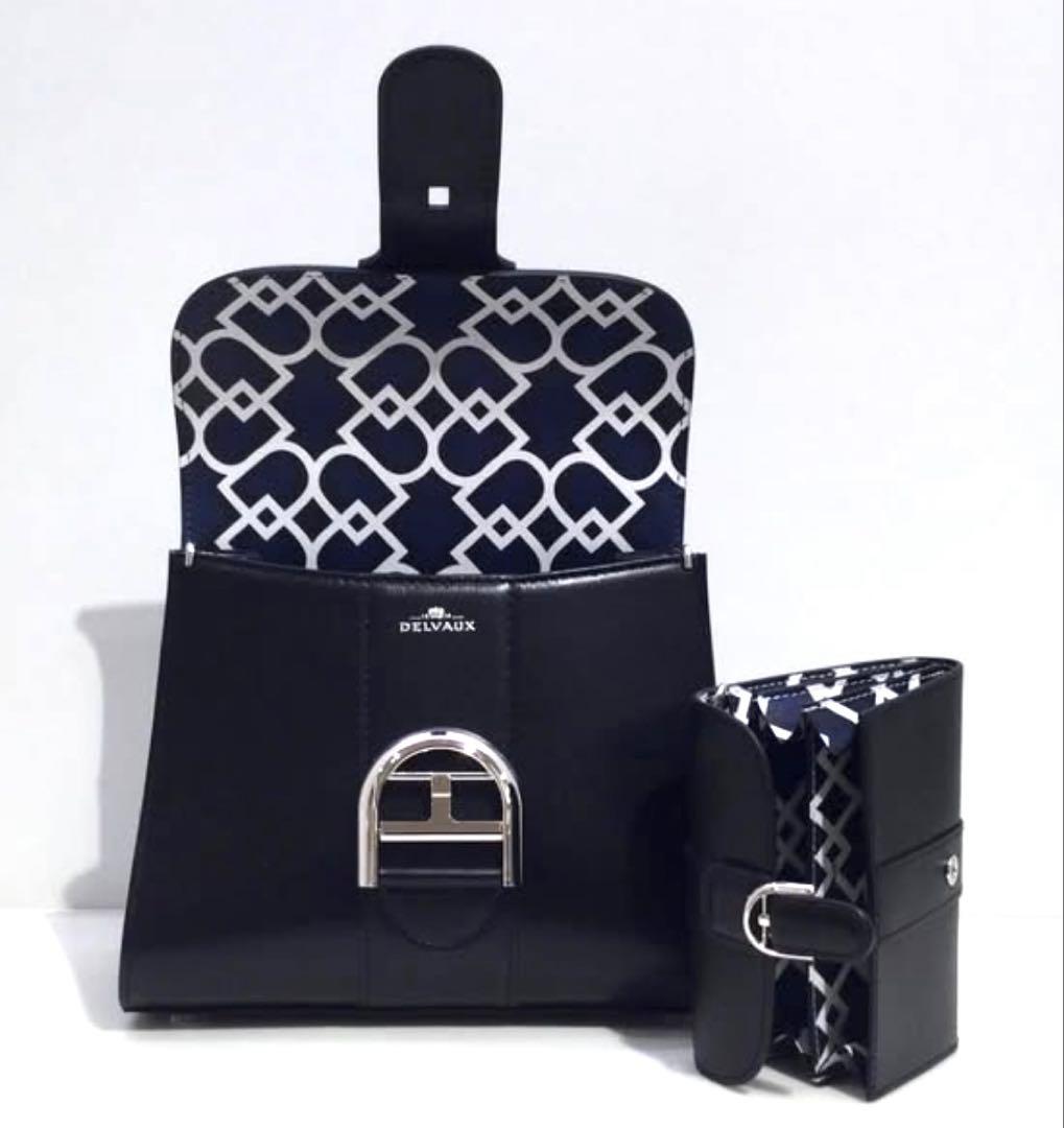 DELVAUX ブリヨン　チェーンカードホルダー、ケース　アップダウン柄