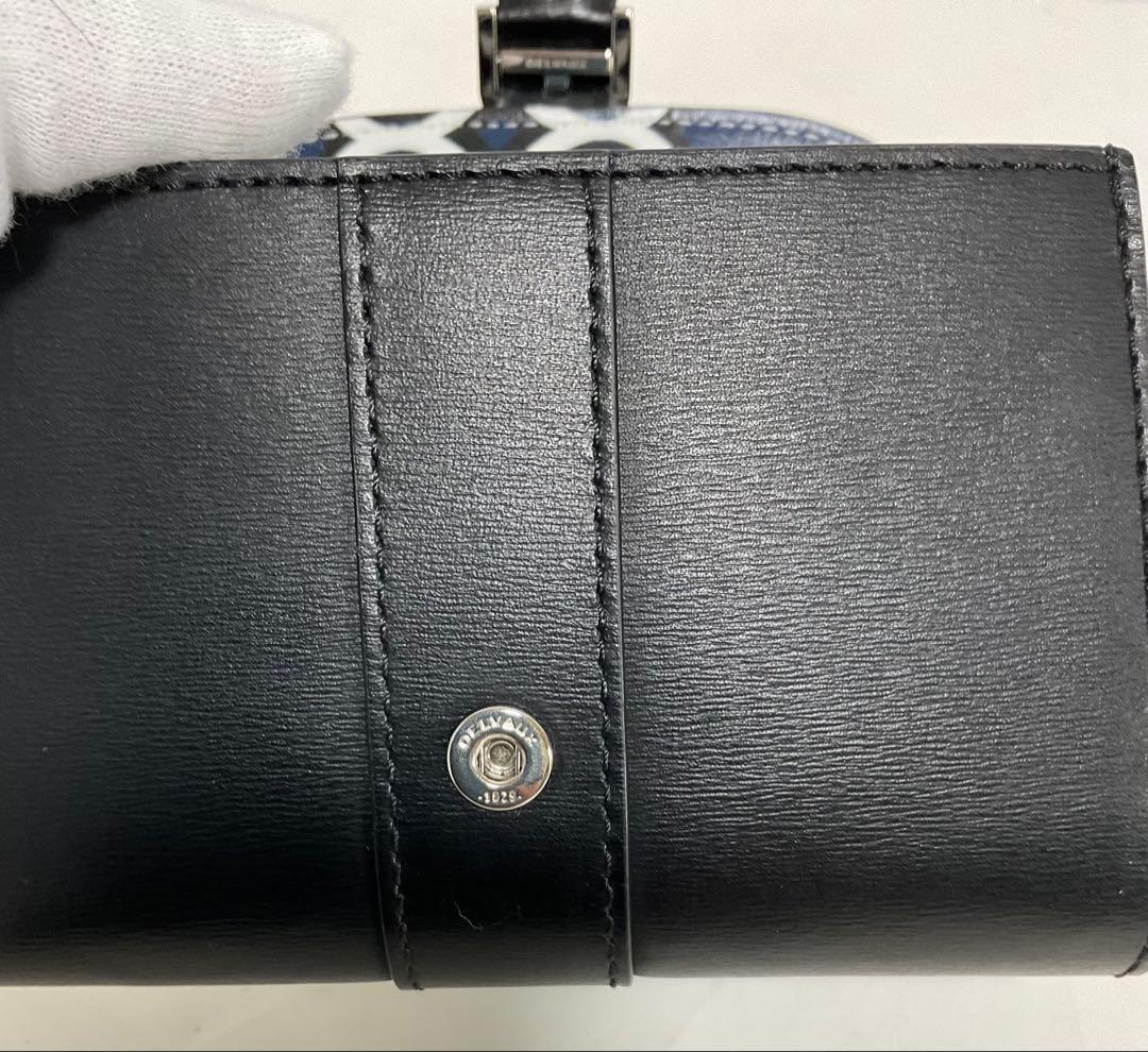 DELVAUX ブリヨン　チェーンカードホルダー、ケース　アップダウン柄