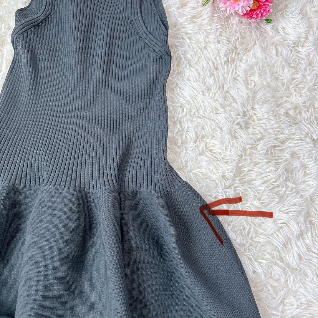 ETRE TOKYO エトレトウキョウ　ペプラムヘムニットタンクトップ