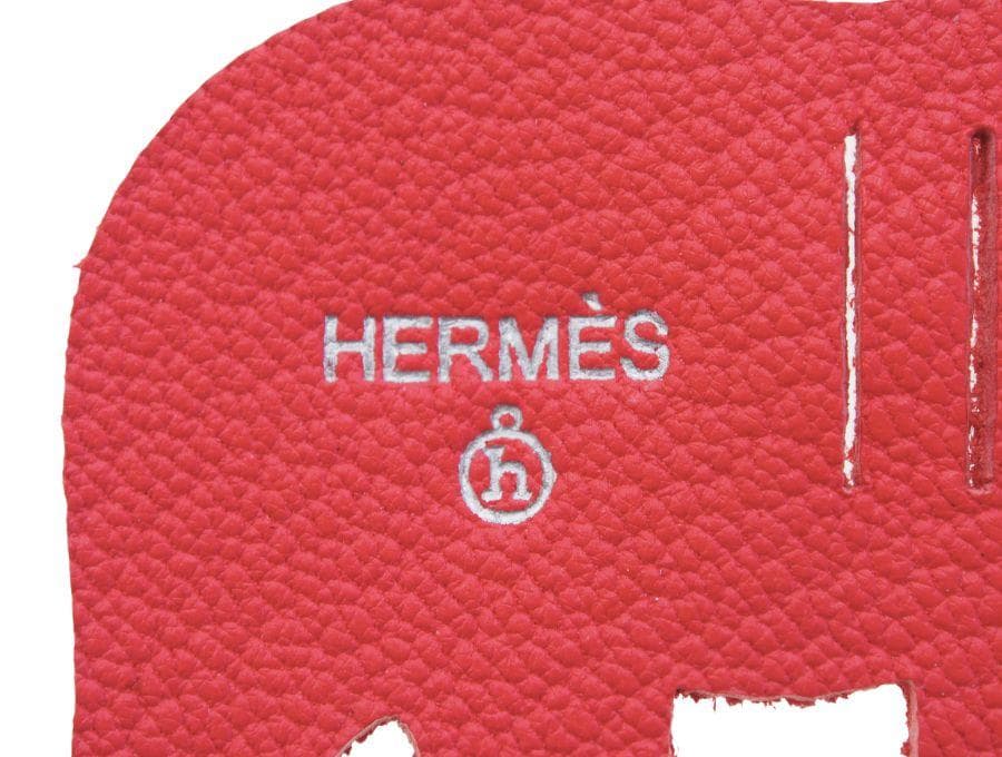 エルメス プティ・アッシュ ラッピングチャーム 熊 ベア レッド HERMES