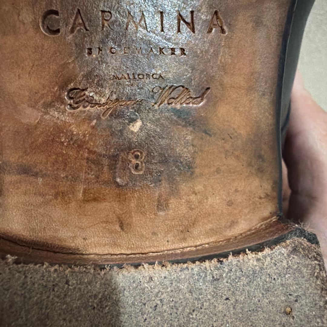 定価10万【CARMINA】カルミナ ダブルモンク 80250 UK8 黒