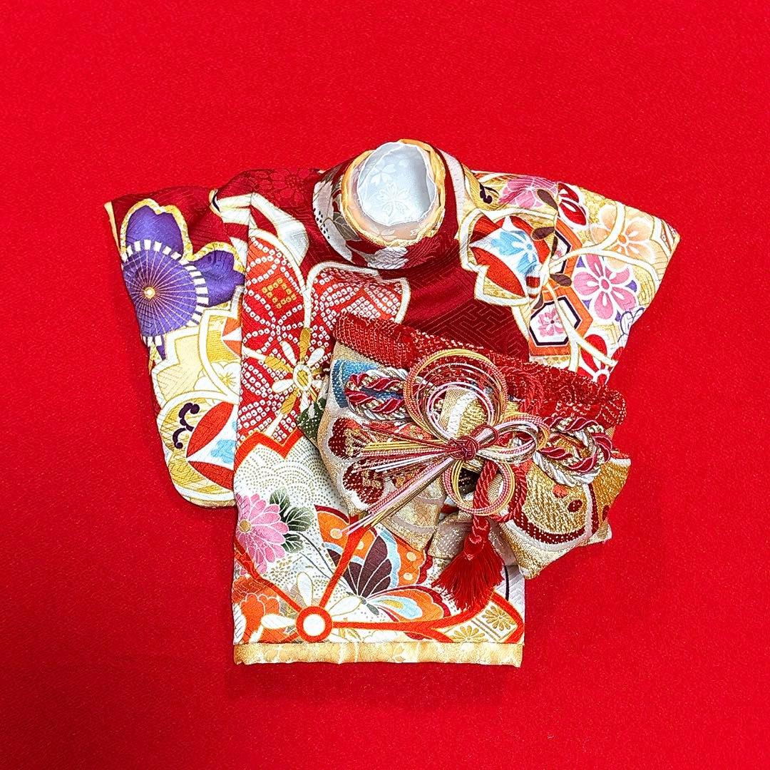 即納✨犬の着物✨犬用本格振袖着物 XS 赤 正絹 一点物