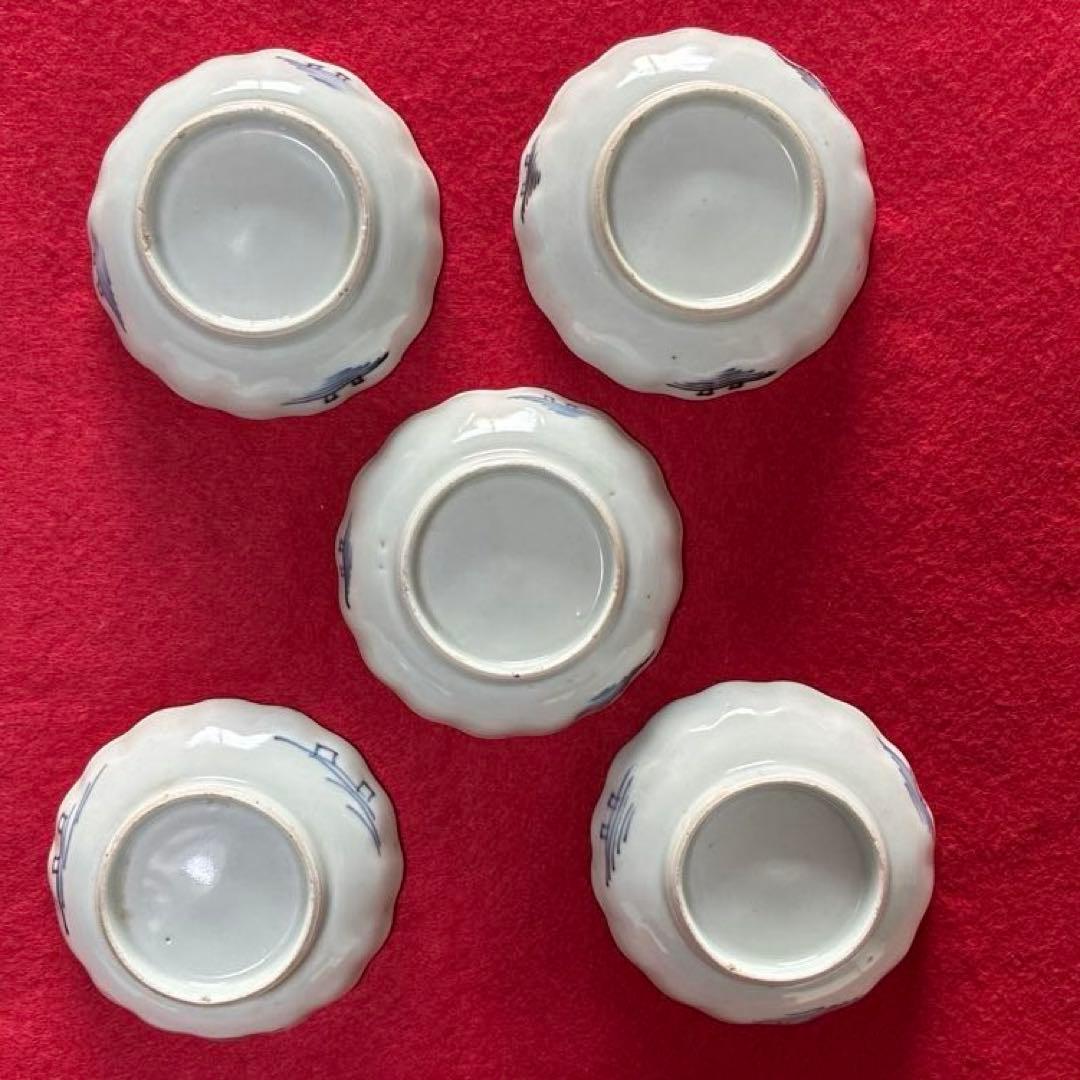 古伊万里　染付　小皿　5枚組 江戸時代