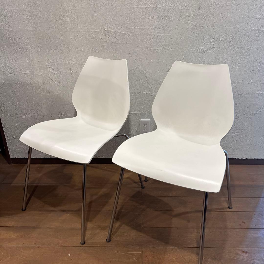 Kartell マウイチェア ホワイト 2脚セット
