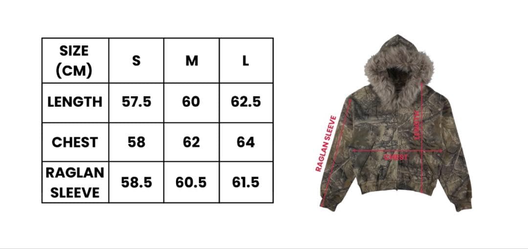 トップス 9/S PROJECT FUR ZIP HOODIE - REALTREE M