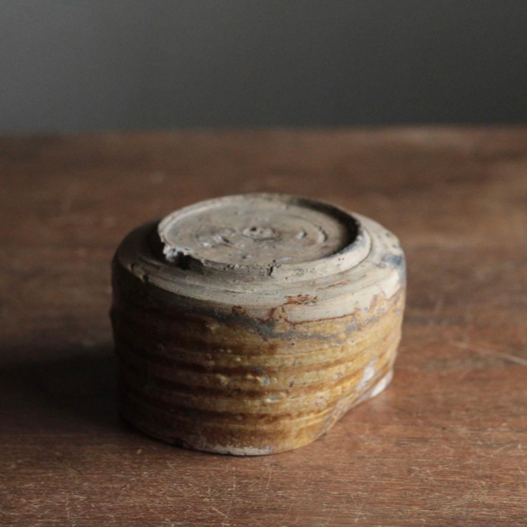 美濃 飴釉 半筒 茶碗 野香炉 江戸初〜前期 古美術 古道具 アンティーク