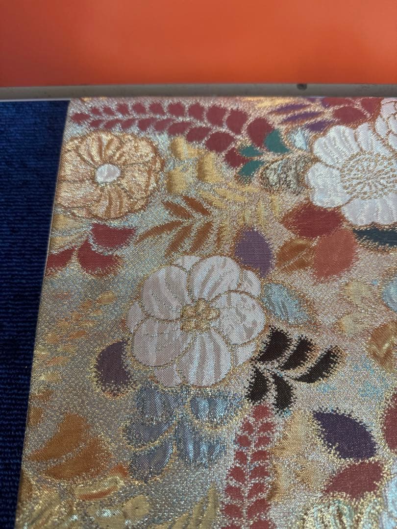1937 袋帯 古代彫金紋  西陣織   金糸　高級上質上品　約440cm未使用