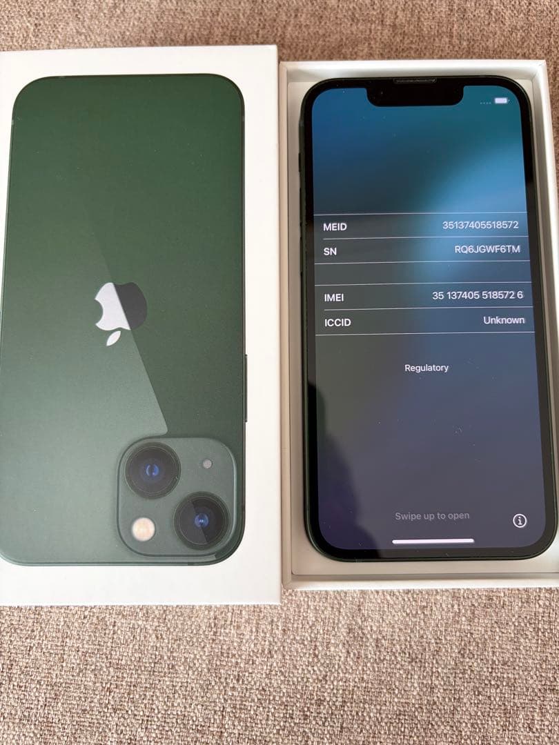 Apple iPhone 13 mini本体 ミッドナイトグリーン128GB