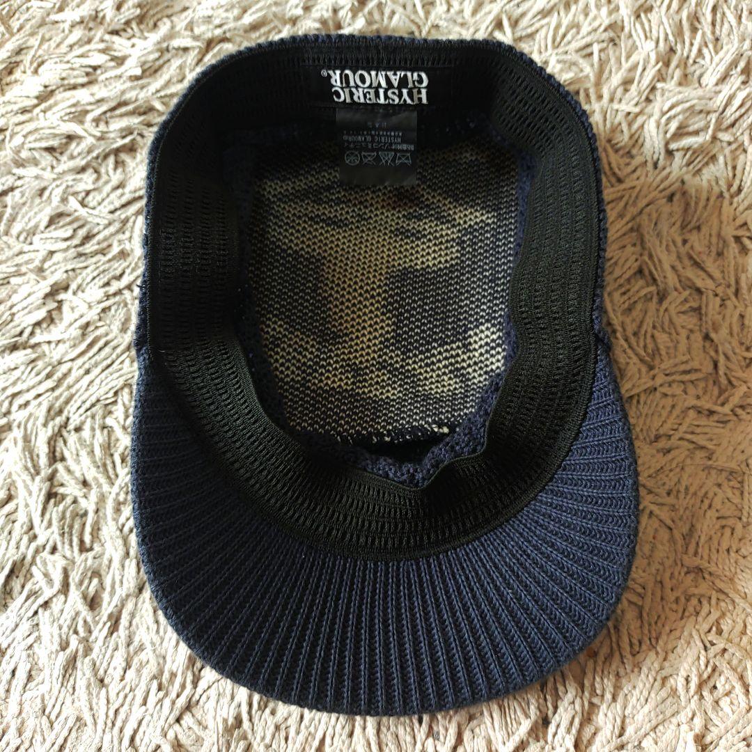 【良品】ヒステリックグラマー　ネイビー　ニットキャップ　ヒスガール