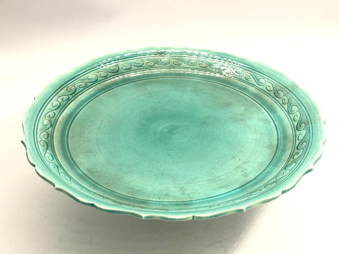 【 粟生屋東洸 作　定窯輪花縁皿 】　中村東洸　加陽庵