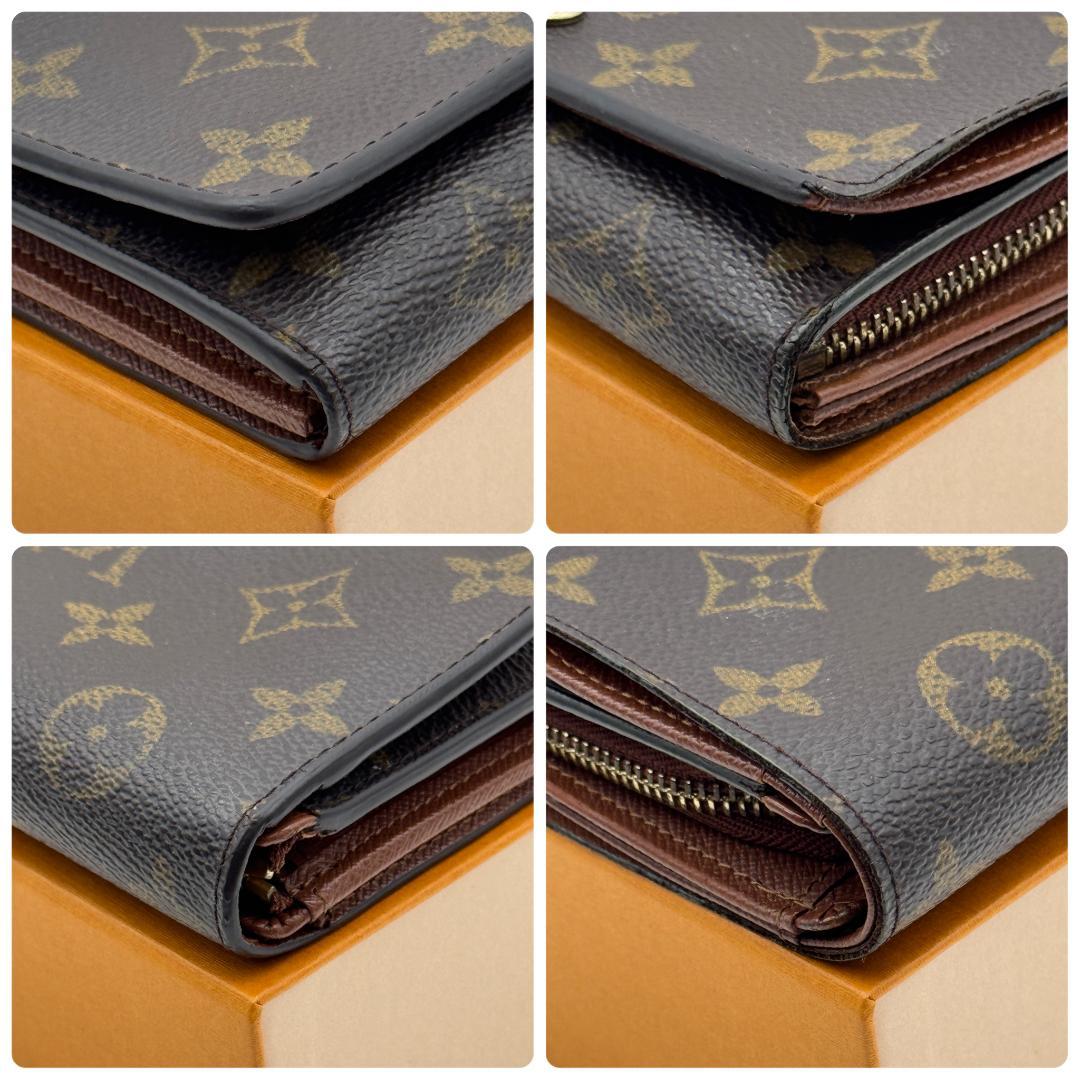 極上 ルイヴィトン モノグラム ポルトフォイユ トレゾール 折り財布 A12