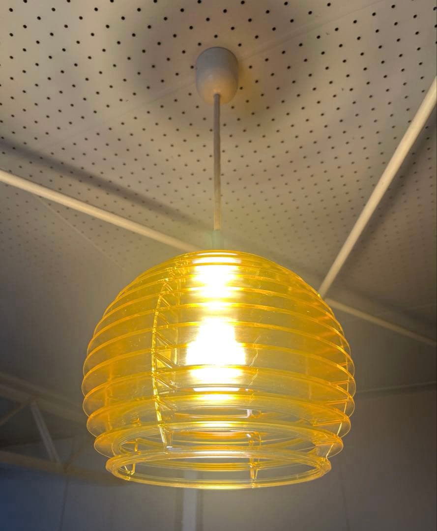 ヴィンテージ　70's ペンダントランプ　ミッドセンチュリー　スペースエイジ