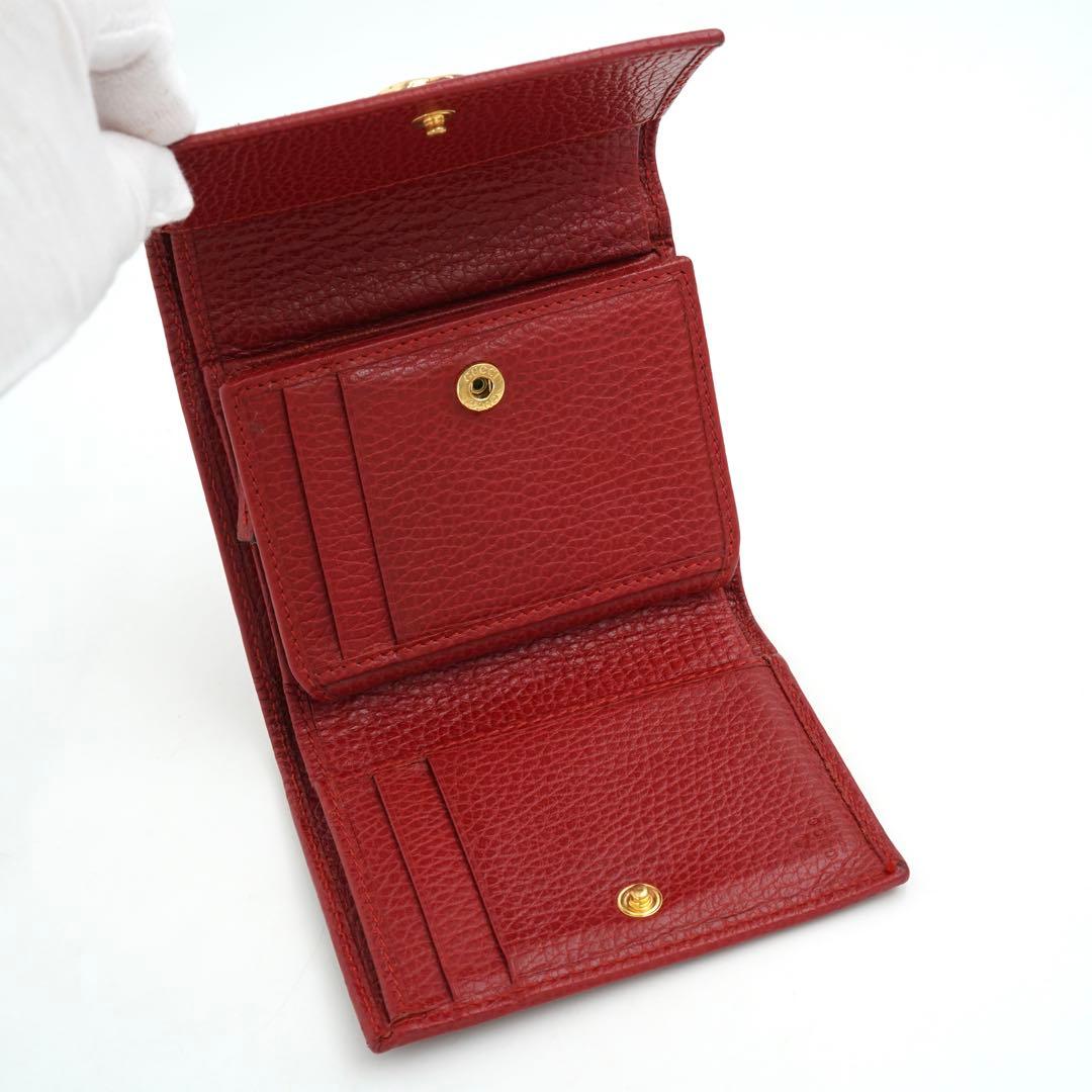 ✨未使用展示品✨　GUCCI ミニ財布　マーモント　三つ折り　GGロゴ　刻印