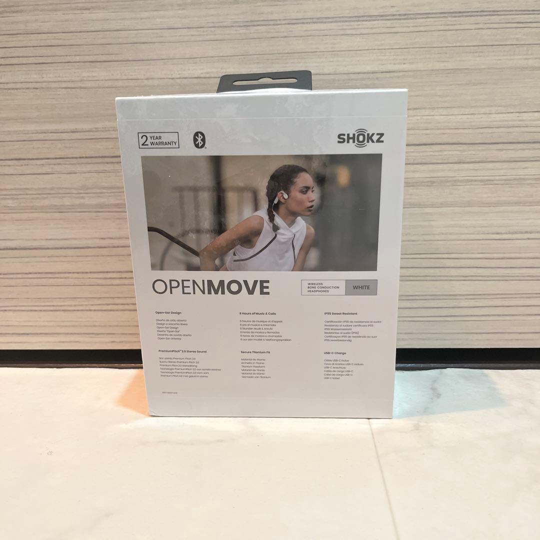SHOKZ OPENMOVE 骨伝導イヤホン ホワイト