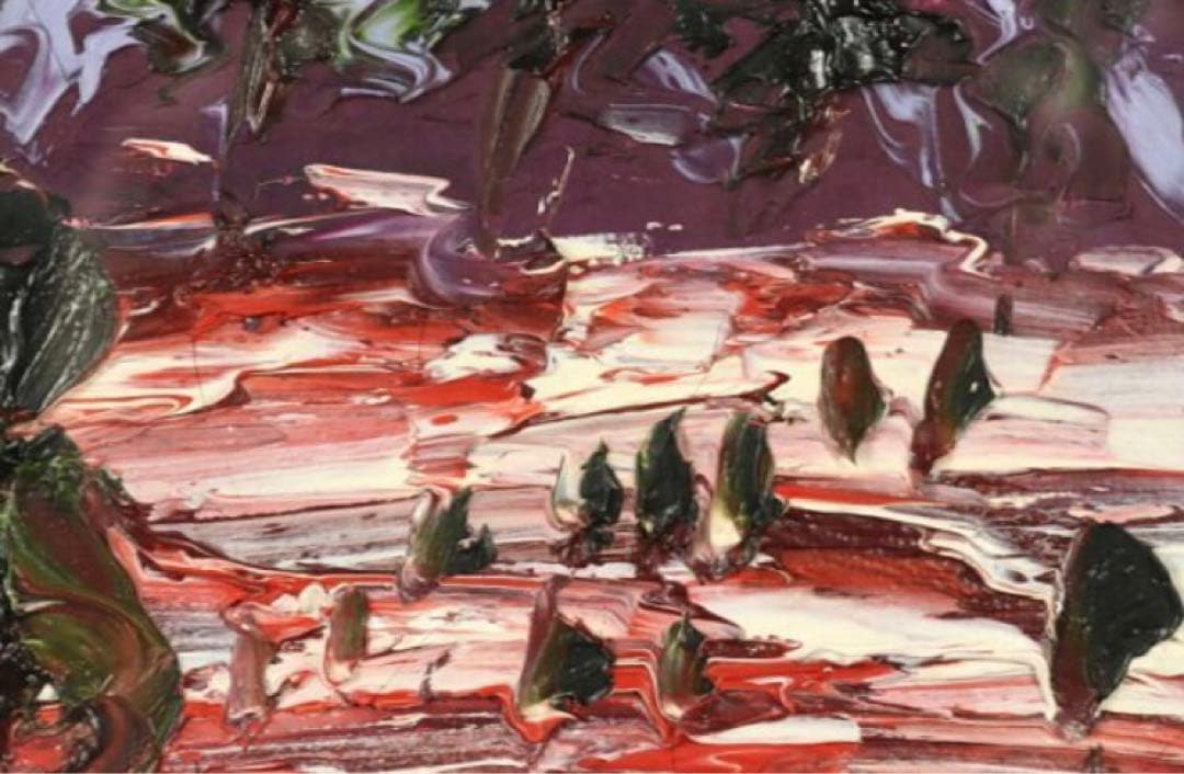 真作　中川雅史　大作　有珠山　油彩 購入者が説明読み購入金額決めて下さい！