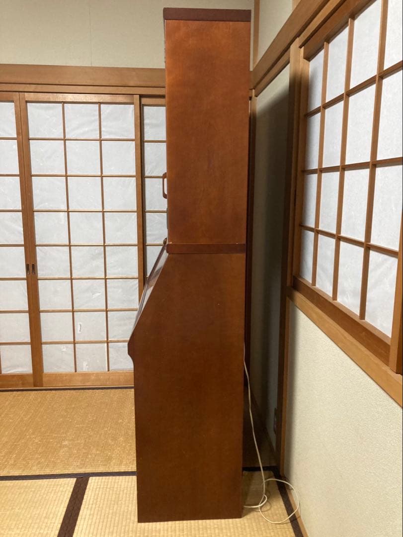 書棚　ライティングビューロー　本棚　机　レトロ　アンティーク