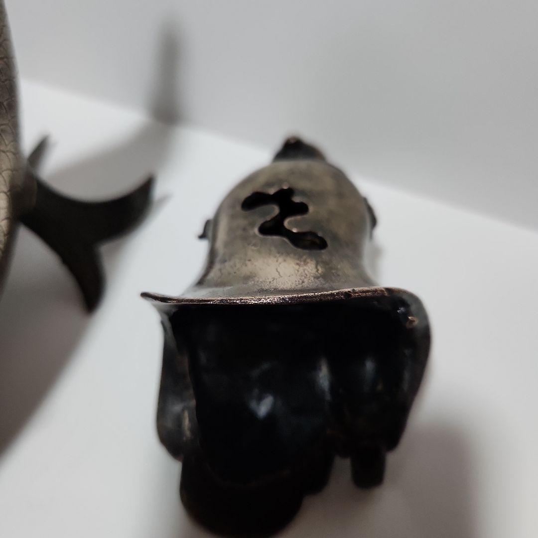 亀文堂　鯉仙人　金属製香炉