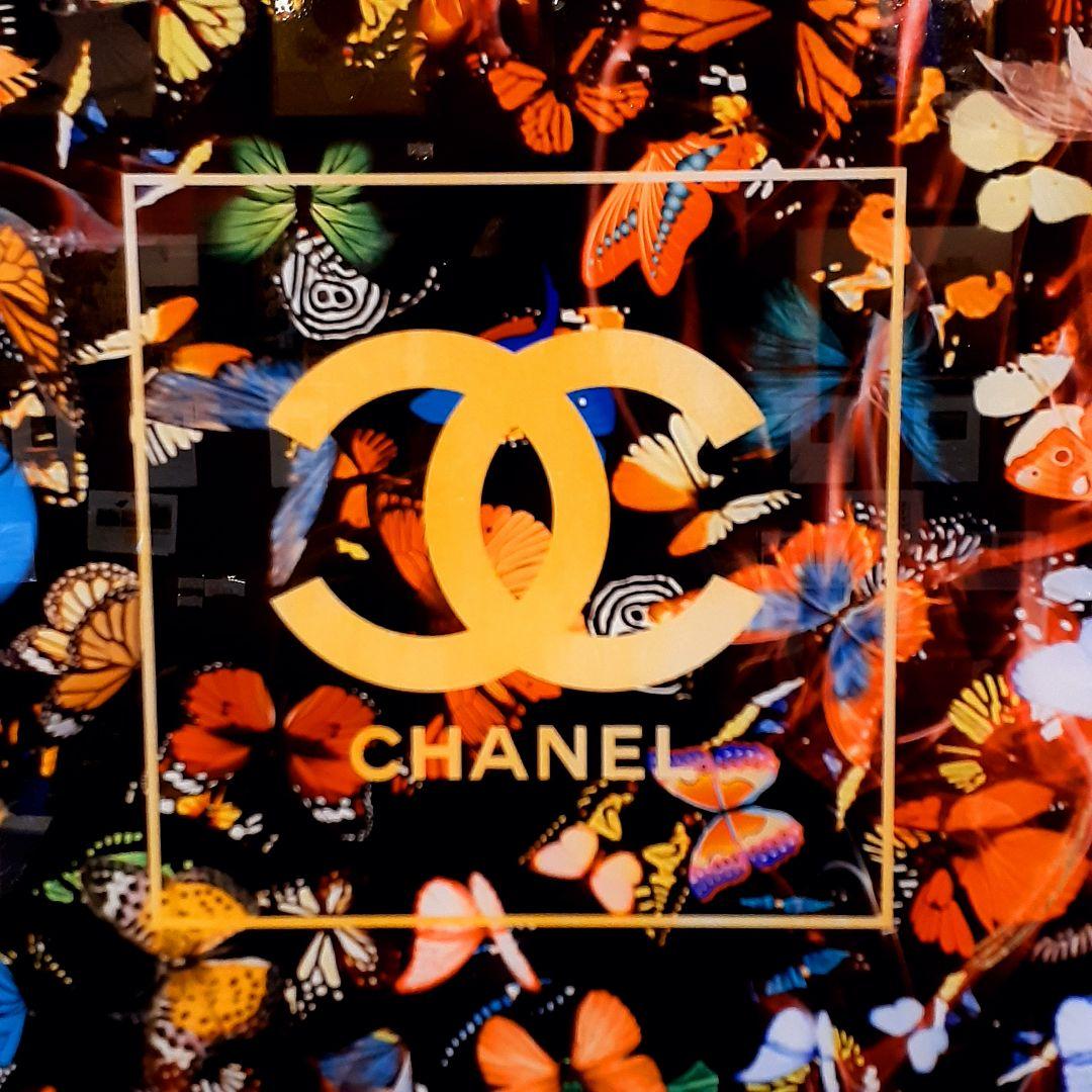 輸入雑貨　特殊強化ガラスアート　『CHANEL』　ミラーアート　60×120cm
