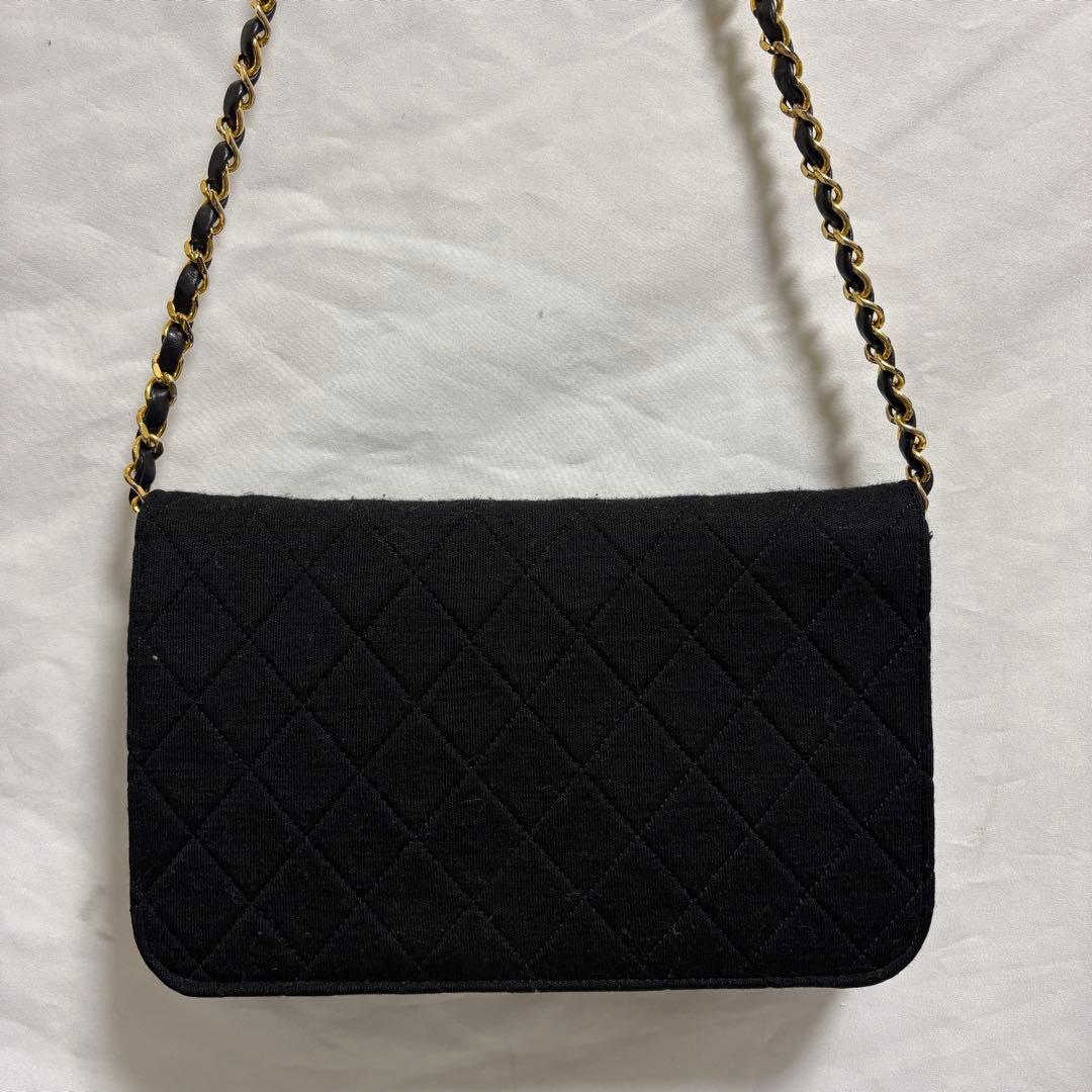 中古 シャネル マトラッセ ココマーク チェーンショルダー バッグ コットン