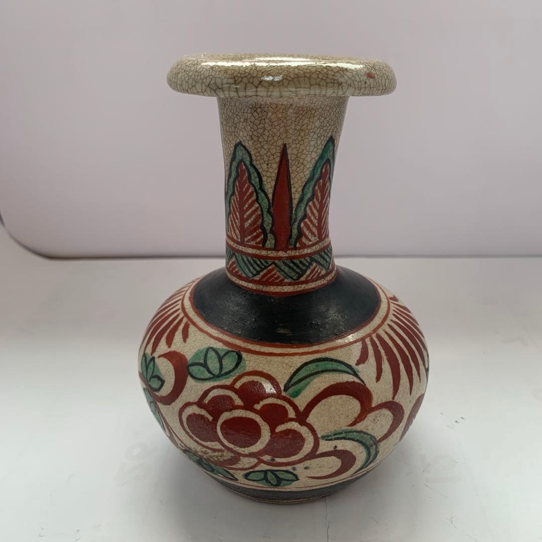 幕末～明治　赤絵　徳利　送料込み