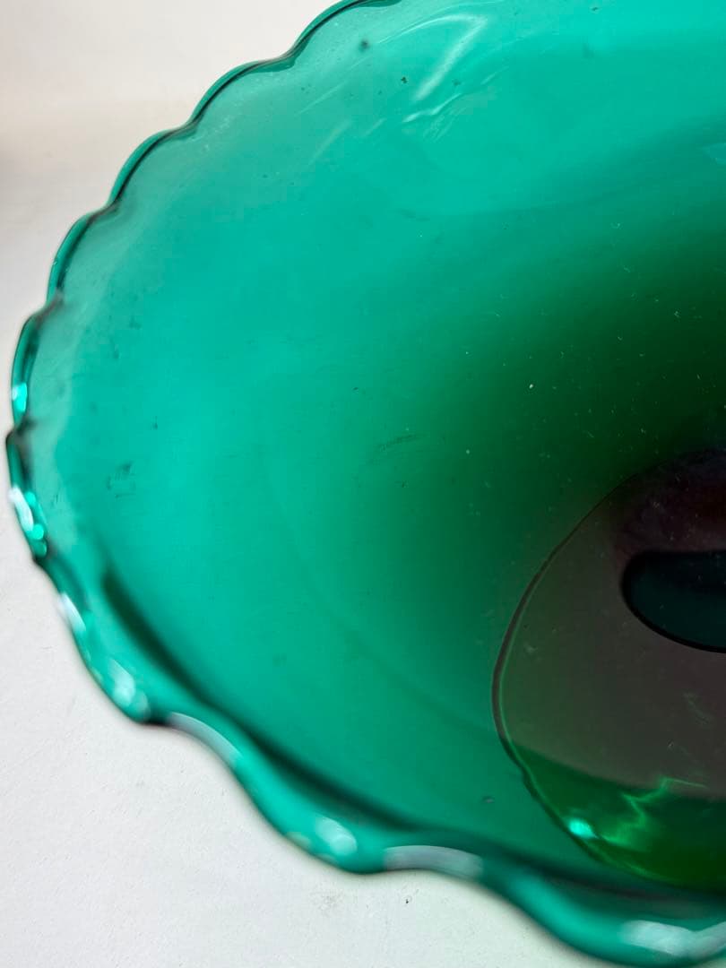 T80 昭和レトロ コンポートガラス鉢 アンティーク