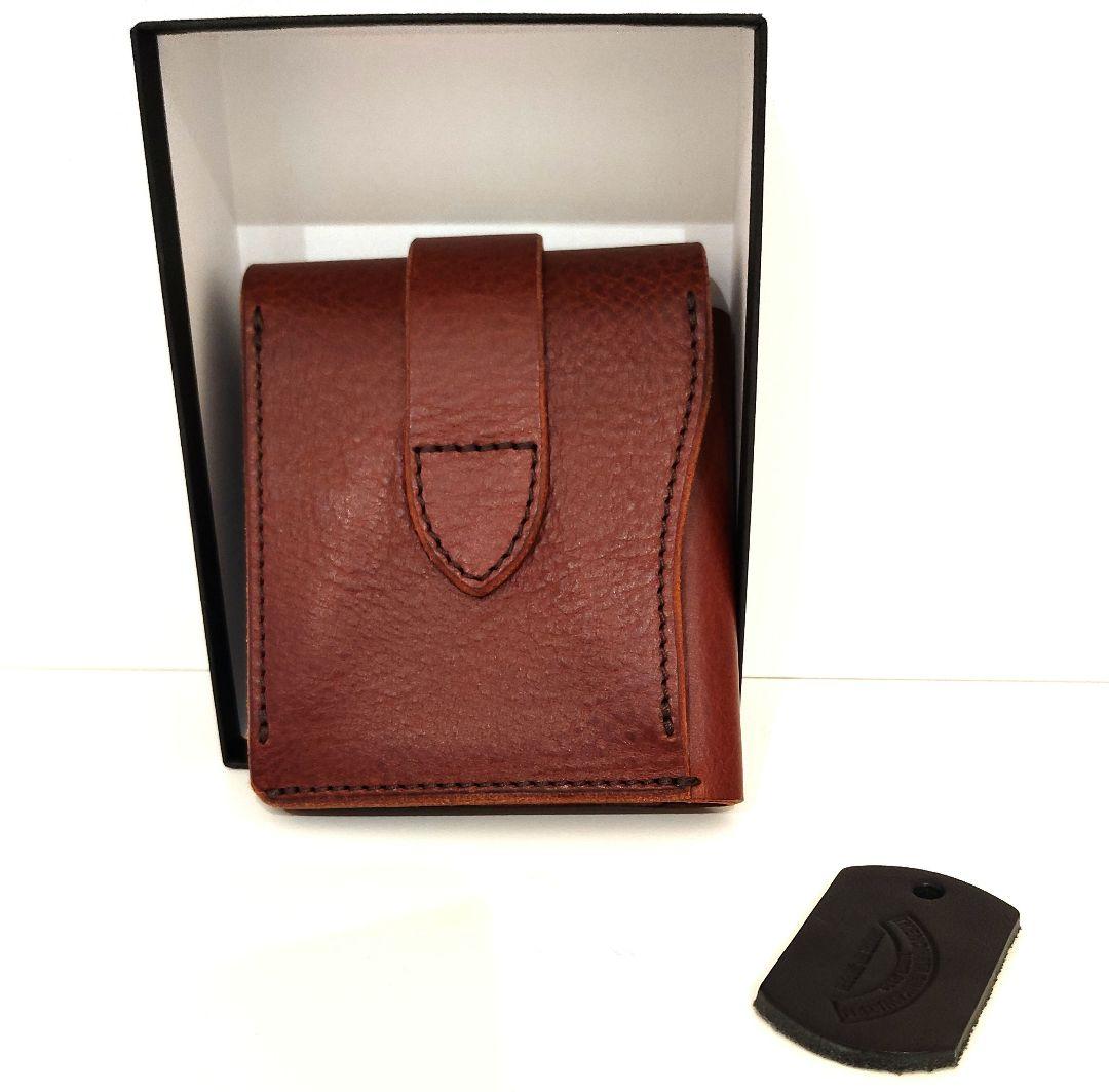 池之端銀革店　イタリアンレザー牛革　ギャルソン 三つ折り財布