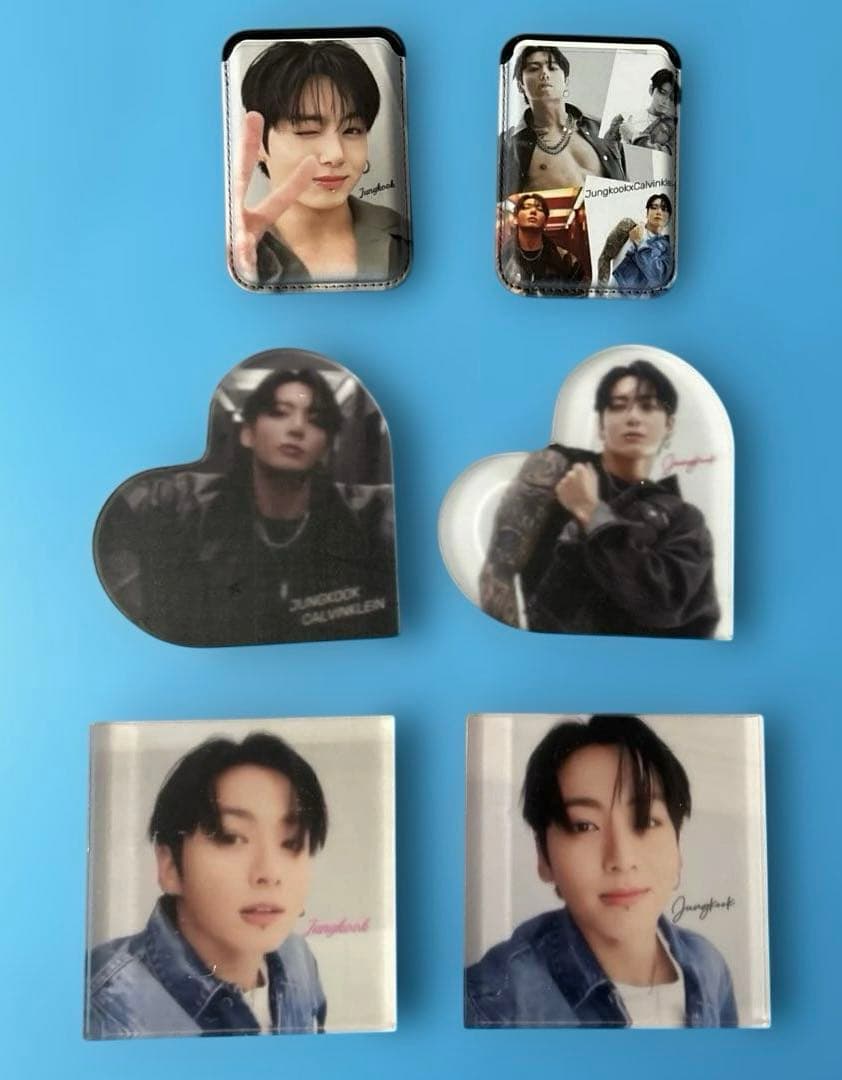 BTS Jungkook ハート型アクリルフォトブロック•スクエアフォトブロック