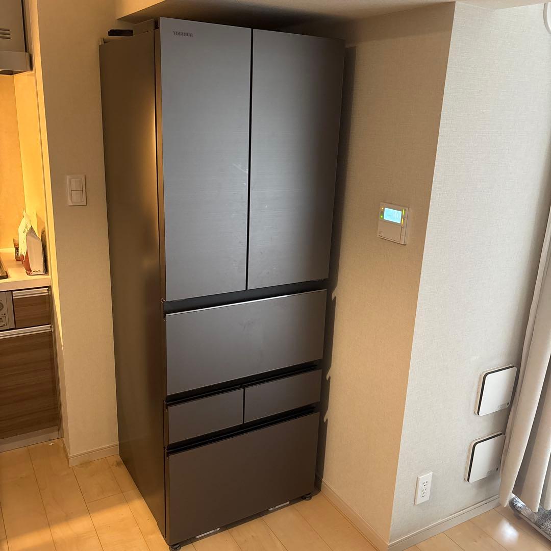 価格相談可【2023年製 ほぼ未使用品】TOSHIBA 6ドア冷蔵庫 シルバー