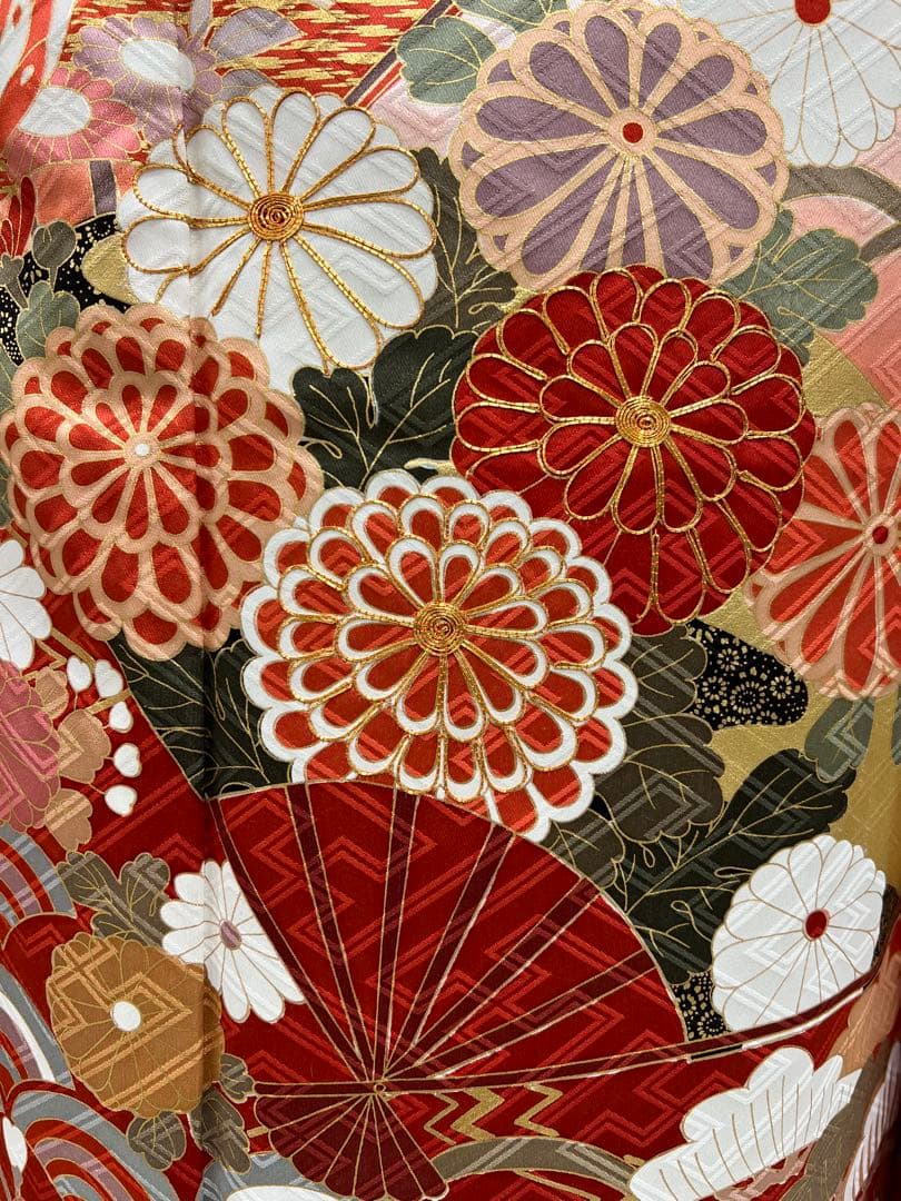 振り袖　フルセット　別誂長襦袢付　成人式　 金彩加工　刺繍入り　632