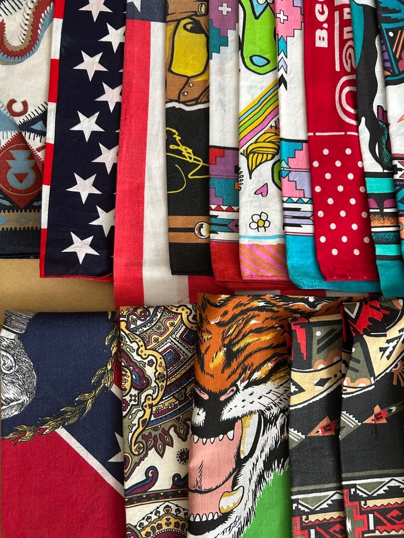 ユニークデザイン アメリカ製 80s 90sバンダナ 20枚セット C