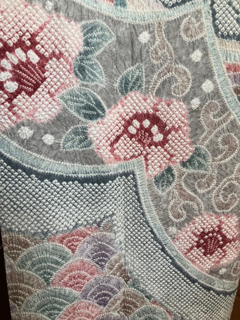 藤娘きぬたや　総絞り　訪問着　付下げ