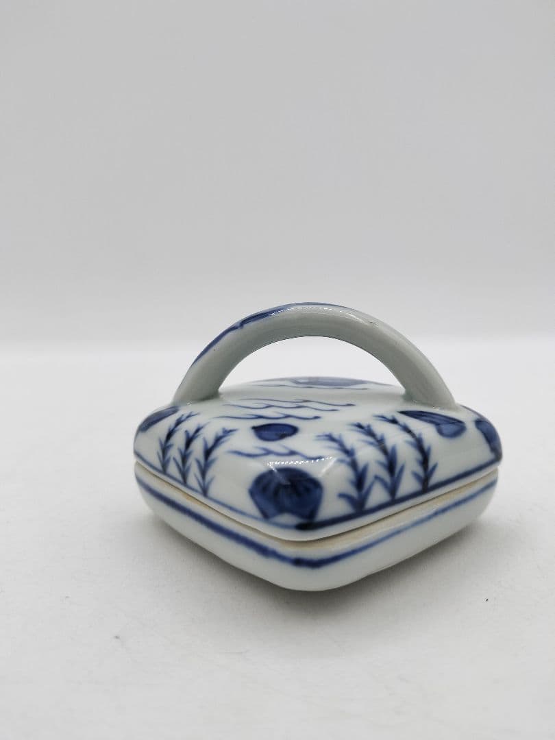 c431 香合 隅田川 小峠舟山 木箱 茶道具 古物