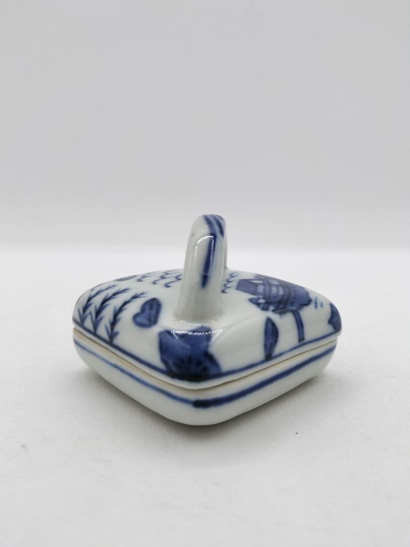 c431 香合 隅田川 小峠舟山 木箱 茶道具 古物