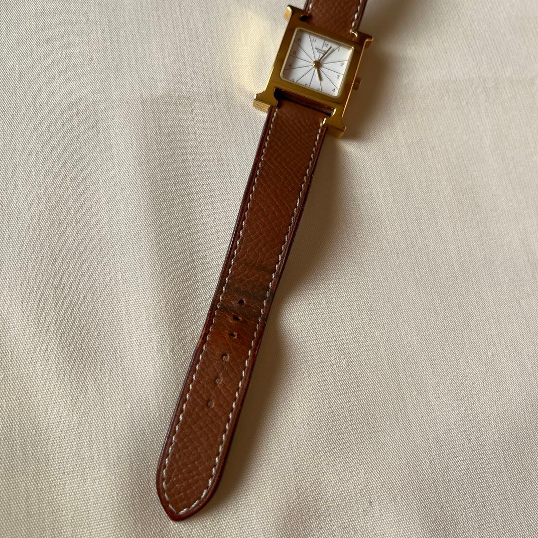 エルメスHウォッチ　キャメル　腕時計