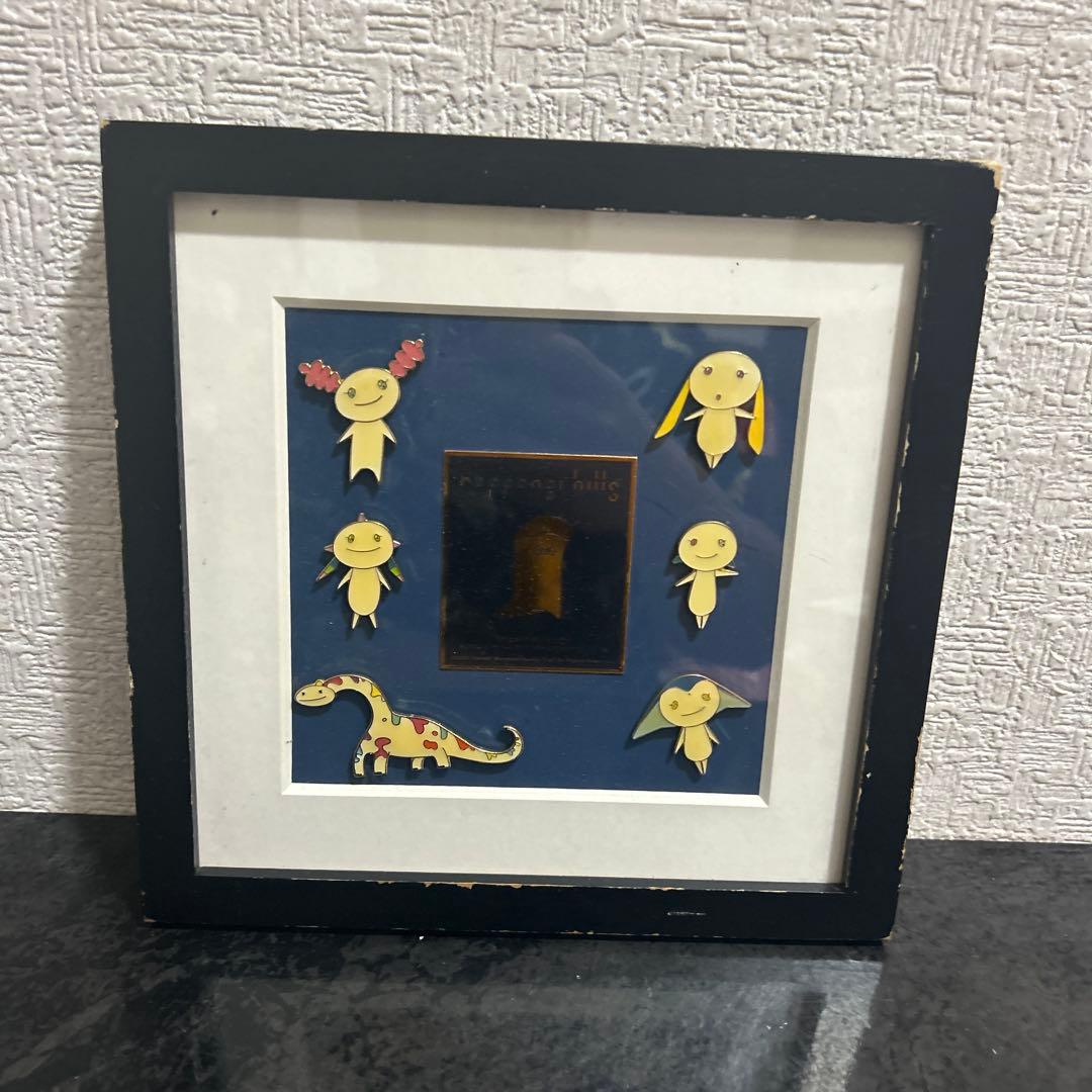 村上隆　ロクロク星人　六本木ヒルズ開業記念　非売品　ピンバッジ　額縁入り