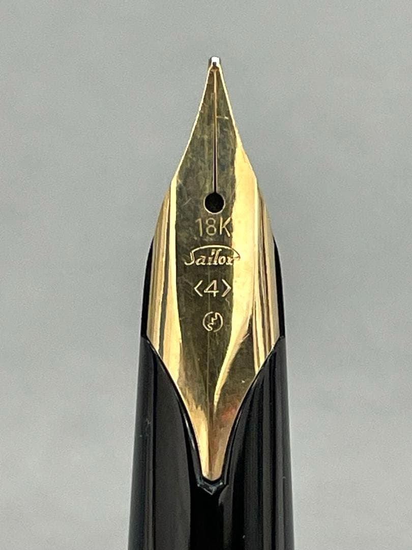 【未使用】セーラー万年筆　スターリングシルバー　18K 　＜4＞ 格子柄