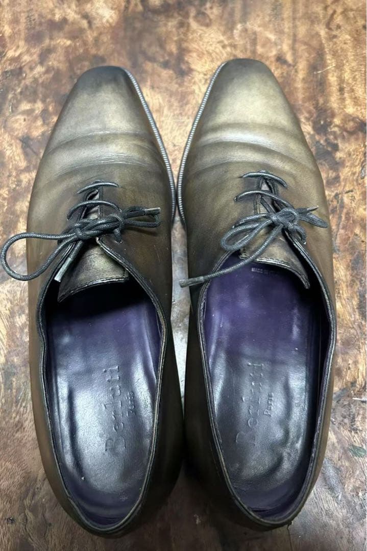 ベルルッティ BERLUTI アレッサンドロ ホールカット レザーシューズ8.5