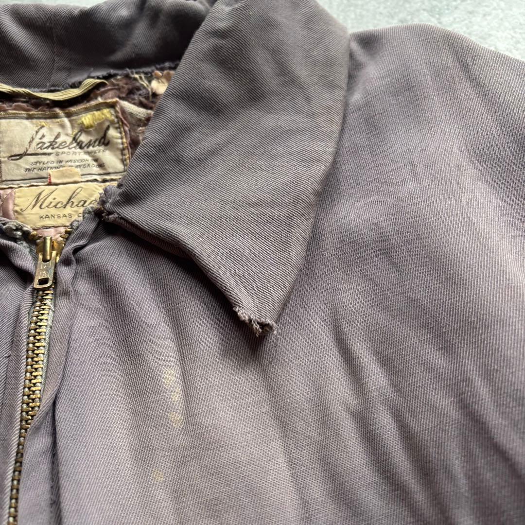 古着　50s lakeland レーヨン　ギャバジャン　ギャバジン　ジャケット