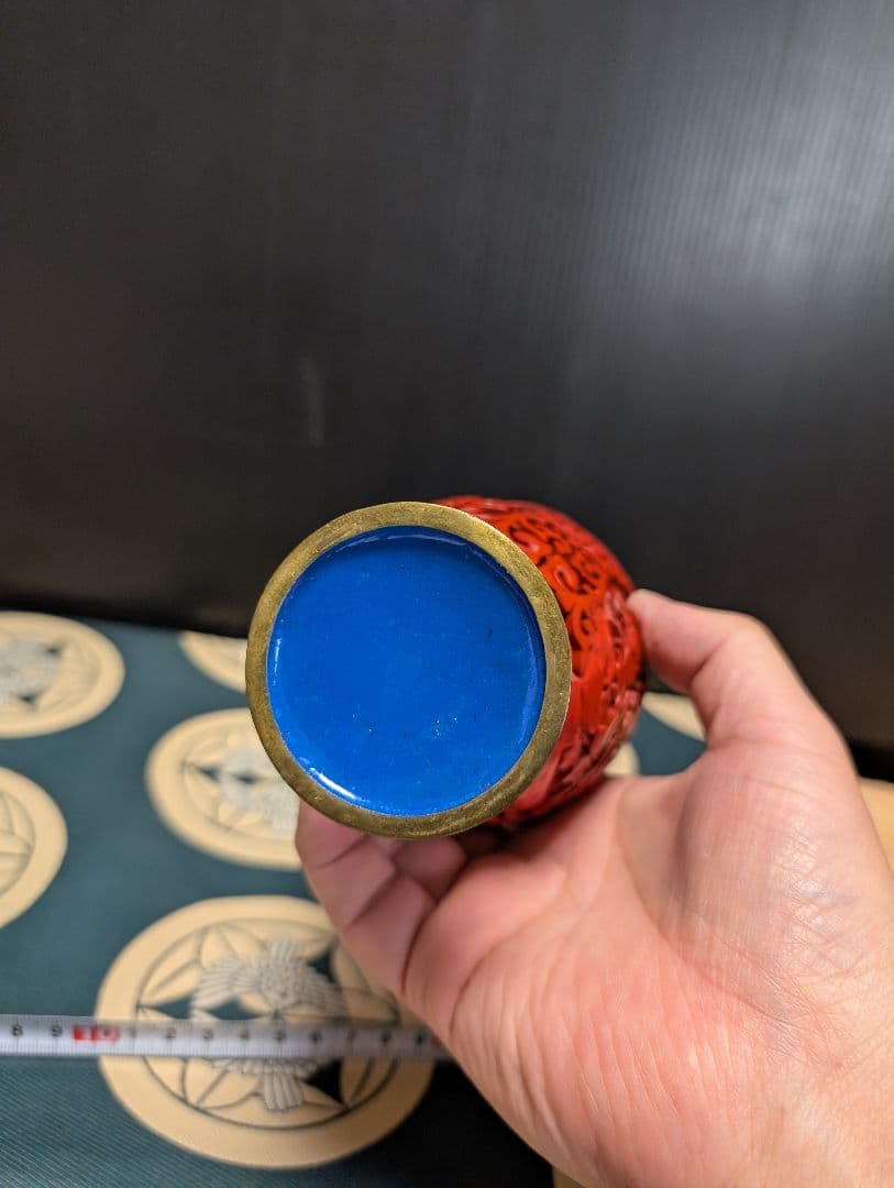 中国美術、堆朱花瓶